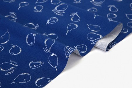 Ткань Dailylike Оксфорд "Груши на синем", 100% хлопок, плотность 220г/м2, отрез 75х45 см, купить - БлагоЛис
