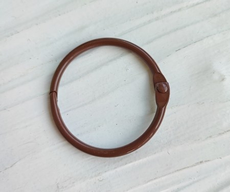 Кольцо альбомное разъёмное, коричневое, диаметр 40 мм, цена за 1 штуку, купить - БлагоЛис