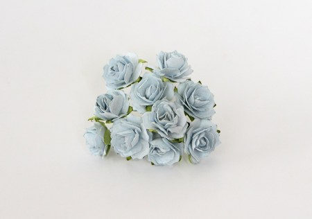 Кудрявая роза 2 см - Голубая, купить - БлагоЛис