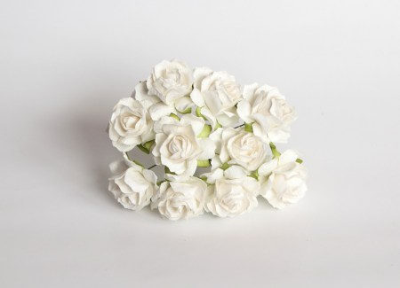 Кудрявые розы 3 см Белые, купить - БлагоЛис