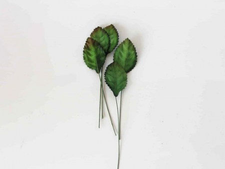 Листок темно-зеленый маленький на ножке, 3,5 см., купить - БлагоЛис