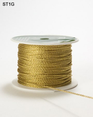 Металлический крученый шнур, цвет золото, толщина 2 мм, May arts ST1G, цена за 1 ярд ( 90 см ), купить - БлагоЛис
