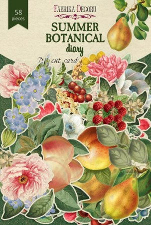 Набор высечек, коллекция "Summer botanical diary", 58 шт., плотность 250 гр., Фабрика Декора, купить - БлагоЛис