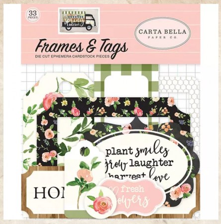 Набор высечек Frame & tags "Spring market", 33 элемента, Carta bella, купить - БлагоЛис