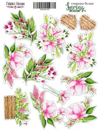 Набор наклеек (стикеров) #010, Spring blossom, Фабрика Декора , купить - БлагоЛис