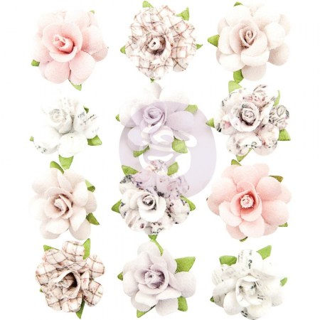 Набор цветов Lavender Frost Mulberry Paper Flowers, Aromatic Peace, 12 штук, Prima Marketing, купить - БлагоЛис