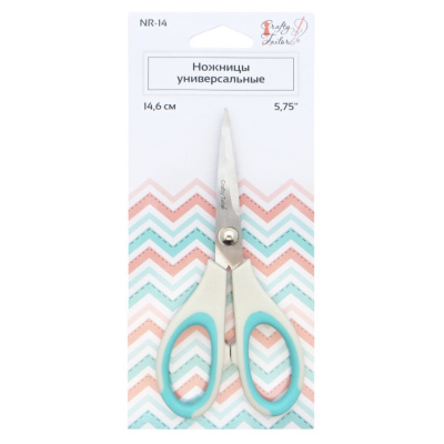 Ножницы универсальные "Crafty tailor" NR-14, 14,6 см (пластиковые ручки с цветными резиновыми вставками), купить - БлагоЛис