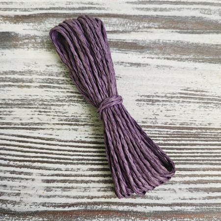 Плетеный шнур из рафии фиолетовый, 5 метров., купить - БлагоЛис