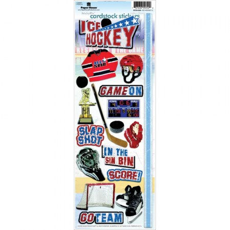 Стикеры из кардстока Ice hockey (Хоккей), 33 х 11,5 см, ТМ Paper house, купить - БлагоЛис
