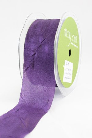 Шебби лента, 3,8 см, фиолетовая, May Arts, UK 5-47, цена за 1 ярд (90 см), купить - БлагоЛис