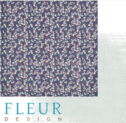 Лист двусторонней бумаги 30,5x30,5 см 190 грамм Fleur  Вечер, коллекция Наша свадьба, купить - БлагоЛис