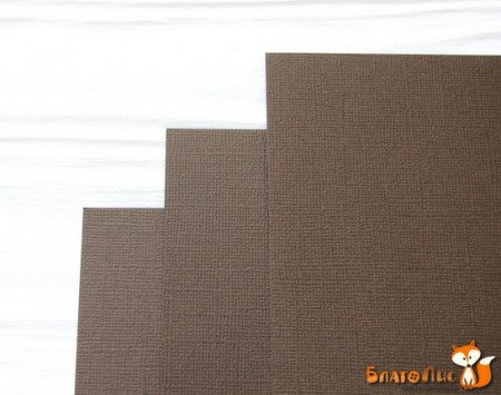 Кардсток текстурированный,цвет шоколадный, 30,5 * 30,5, плотность 216 г/м, ТМ KDS  , купить - БлагоЛис