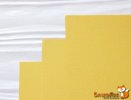 Кардсток текстурированный, цвет лимонный, 30,5 * 30,5, плотность 216 г/м, ТМ KDS , купить - БлагоЛис