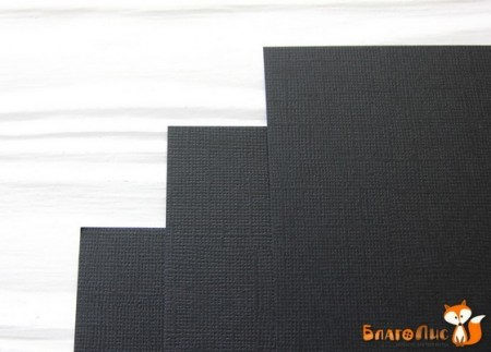 Кардсток текстурированный,цвет черный, 30,5 * 30,5, плотность 216 г/м, ТМ KDS, купить - БлагоЛис
