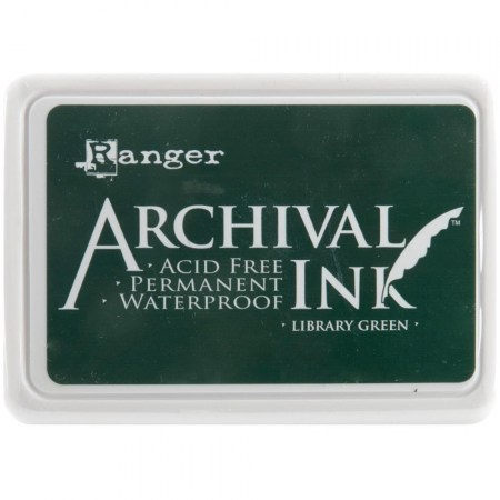 Подушка чернильная Ranger Archival Ink, цвет library green, чернила архивные, перманентные., купить - БлагоЛис