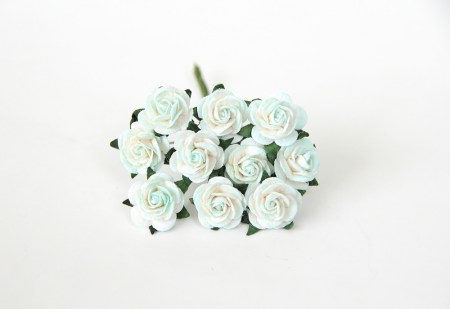 Mini роза 1,5 см - мятный+белый 561, купить - БлагоЛис