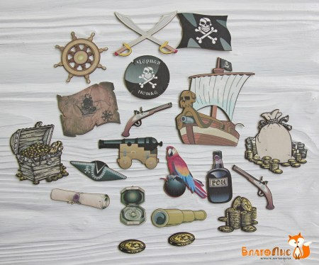 Набор Пираты, 20 эл., (корабль 6х7 см), купить - БлагоЛис