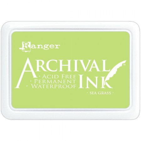 Подушка чернильная Ranger Archival Ink, цвет sea grass, чернила архивные, перманентные., купить - БлагоЛис