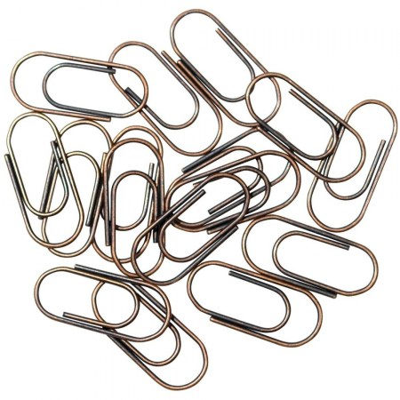 Набор металлических скрепок Mini paper clips, ТМ Tim Holtz, 48 штук ( бронза, медь, серебро) , купить - БлагоЛис