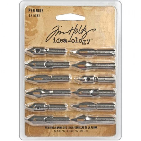 Набор металлических писчих перьев Idea-Ology Metal Worded Pen Nibs, 12 штук, ТМ Tim Holtz, купить - БлагоЛис