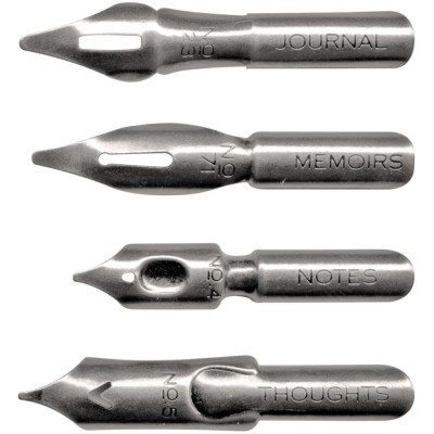 Набор металлических писчих перьев Idea-Ology Metal Worded Pen Nibs, 12 штук, ТМ Tim Holtz