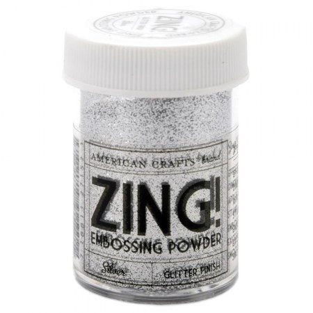 Пудра для эмбоссинга с глиттером AMERICAN CRAFTS "ZING", цвет серебро (28,4 г)  , купить - БлагоЛис