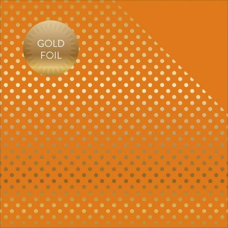 Лист бумаги с золотым фольгированием Gold Foil Orange, 30,5 х 30,5 см, Echo Park , купить - БлагоЛис