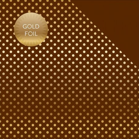 Лист бумаги с золотым фольгированием Gold Foil Brown, 30,5 х 30,5 см, Echo Park, купить - БлагоЛис