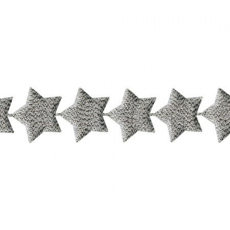 Тесьма Серебряные звезды, 3 см, May Arts, 481-15-31, цена за 1 ярд (90 см), купить - БлагоЛис