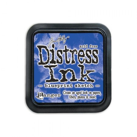 Чернильная подушка Tim Holtz Distress Ink Pad, цвет Blueprint Sketch (эскиз чертежа), 5х5 см, ТМ Ringer   , купить - БлагоЛис