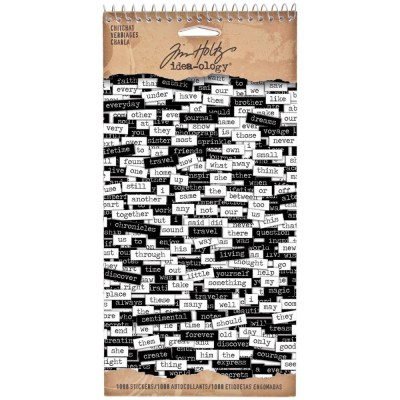 Набор стикеров, 1088 слов на 6 листах, Idea-Ology Chitchat Sticker Tablet, ТМ Tim Holtz