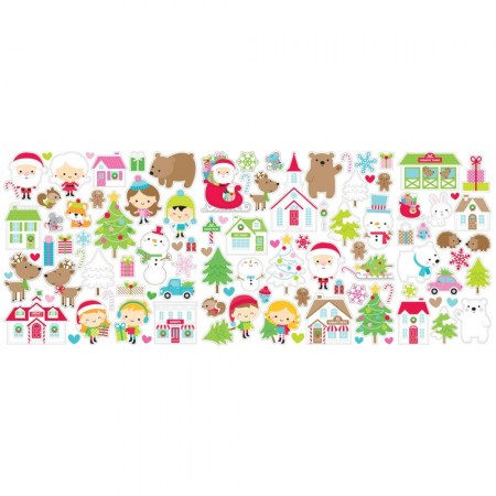 Набор высечек Christmas town, 102 элемента, ТМ  Doodlebug design , купить - БлагоЛис