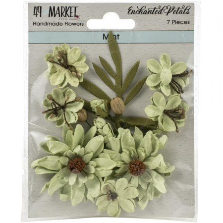 Набор цветов и бутонов Mint Enchanted Petals, 7 цветов + 4 бутона, ТМ 49 & Market      , купить - БлагоЛис