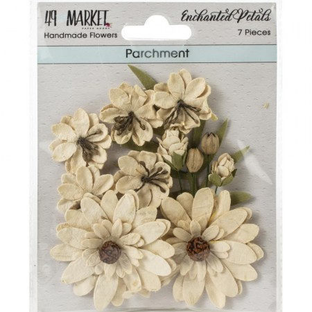 Набор цветов и бутонов Parchment Enchanted Petals, 7 цветов + 4 бутона, ТМ 49 & Market    , купить - БлагоЛис