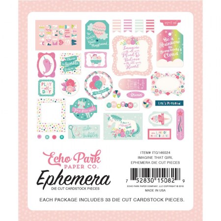 Набор высечек "Imagine that girl!", 33 элемента, ТМ Echo park, купить - БлагоЛис