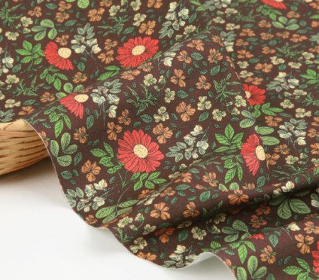 Ткань Zentex "Осенний цветок", 100% хлопок, плотность 165г/м2, отрез 55х45 см, купить - БлагоЛис