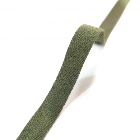 Лента твиловая хлопковая, 1.3 см, зеленая, DIY Ribbon's, цена за 1 ярд (90 см), купить - БлагоЛис