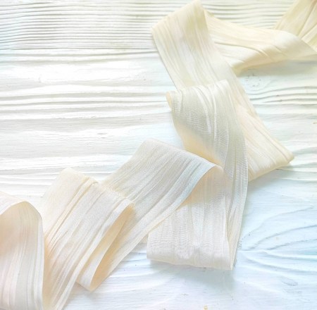 Лента шелковая 50 мм, цвет бежевый, DIY Ribbon's, цена за 1 ярд ( 90 см ), купить - БлагоЛис