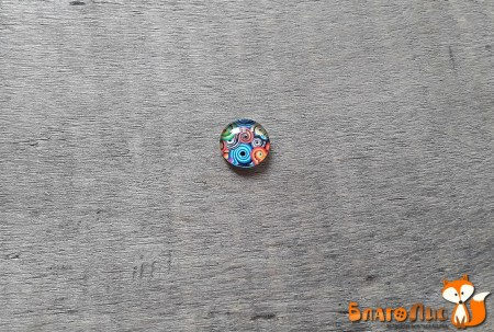 Акриловая капля с рисунком Марокко №3, диаметр 10 мм, купить - БлагоЛис