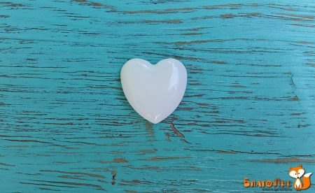 Фигурка из пластика Сердце глянцевое, 2,5 х 2,5 см, купить - БлагоЛис