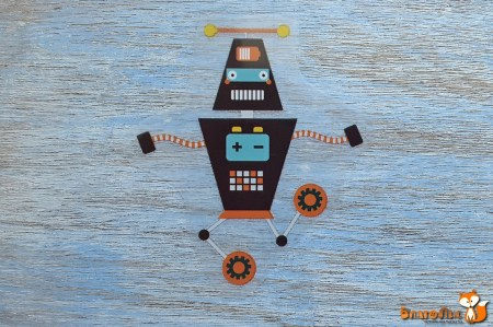Термонаклейка "Роботы №5", 6 х 6.5 см, купить - БлагоЛис