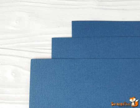 Кардсток текстурированный,цвет васильковый, 30,5 * 30,5, плотность 216 г/м, ТМ KDS , купить - БлагоЛис