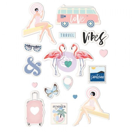 Набор паффи-стикеров (объемных наклеек) Santorini, 18 элементов, ТМ Prima Marketing , купить - БлагоЛис