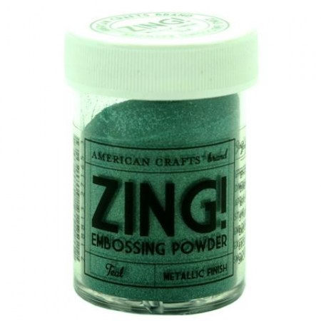 Пудра для эмбоссинга металлик AMERICAN CRAFTS "ZING", цвет зеленовато-голубой Teal (28,4 г), купить - БлагоЛис