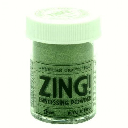 Пудра для эмбоссинга металлик AMERICAN CRAFTS "ZING", цвет зеленый (28,4 г), купить - БлагоЛис
