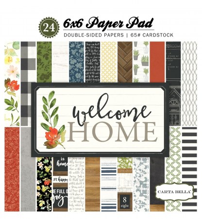 1/2 Набора двусторонней бумаги "Welcome HOME", 15*15 см, 12 листов, Carta Bella, купить - БлагоЛис