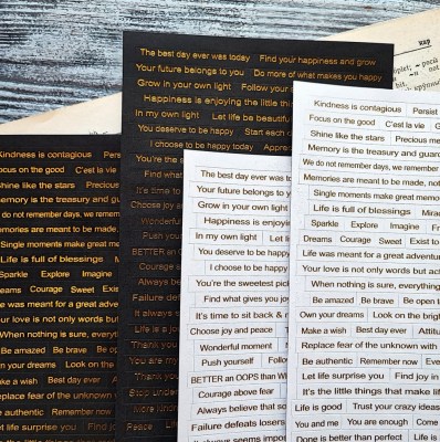 Набор стикеров "Фразы №2", 4 листа А6 (два дизайна в белом и черном цвете).