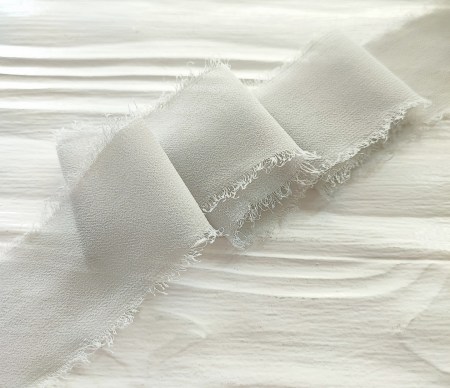 Лента шифоновая 35 мм, цвет серый, DIY Ribbon's, цена за 1 ярд ( 90 см ), купить - БлагоЛис