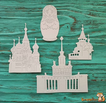 Вырубка "Москва златоглавая", (матрешка 5.5 см), купить - БлагоЛис