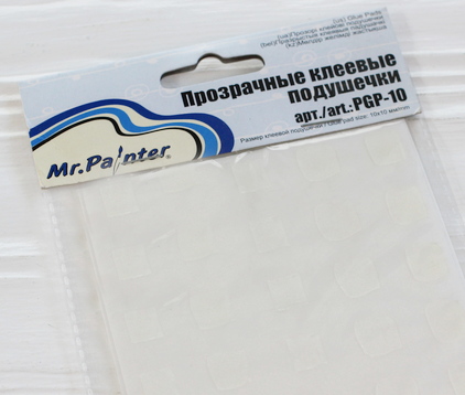 Прозрачные клеевые подушечки, 10x10 мм., 3 листа, Mr.Painter, купить - БлагоЛис